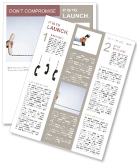 The telephone with a wire tube in hand Newsletter Template