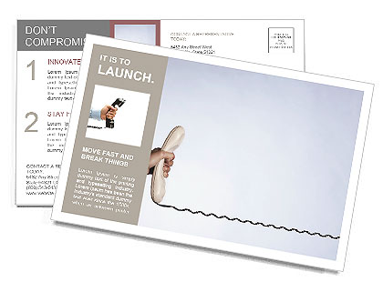 The telephone with a wire tube in hand Postcard Template