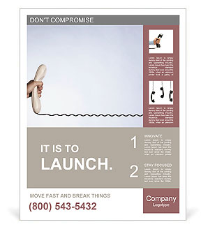 The telephone with a wire tube in hand Poster Template