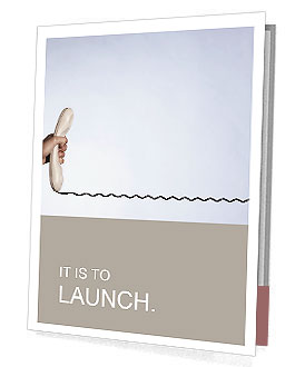 The telephone with a wire tube in hand Presentation Folder