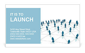 Illustration of social network Business Card Template