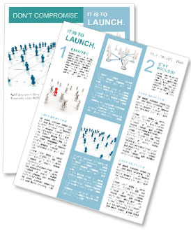 Illustration of social network Newsletter Template