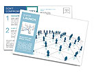 Illustration of social network Postcard Template
