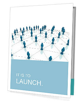 Illustration of social network Presentation Folder