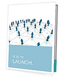 Illustration of social network Presentation Folder