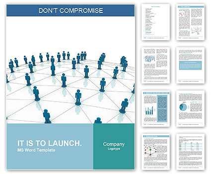 Illustration of social network Word Template