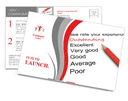 Standard filling of the form Postcard Template