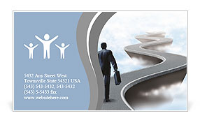 Businessman climbs up the mountain the hard way Business Card Template