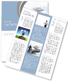 Businessman climbs up the mountain the hard way Newsletter Template