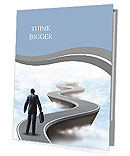 Businessman climbs up the mountain the hard way Presentation Folder