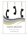 Old-fashioned telephone handset Ad Template