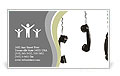 Old-fashioned telephone handset Business Card Template
