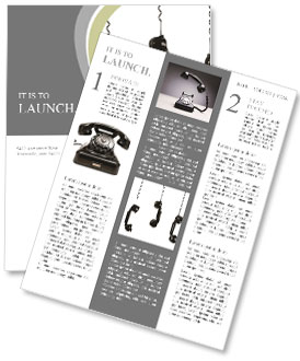 Old-fashioned telephone handset Newsletter Template