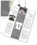 Old-fashioned telephone handset Newsletter Template