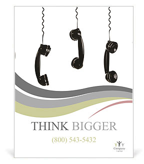 Old-fashioned telephone handset Poster Template