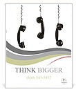 Old-fashioned telephone handset Poster Template