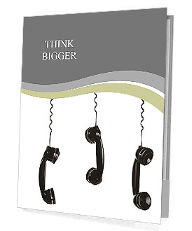 Old-fashioned telephone handset Presentation Folder