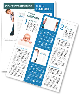 A young boy peeks Newsletter Template