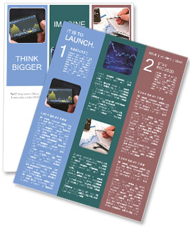 Fluctuation graphs in modern mobile phone Newsletter Template