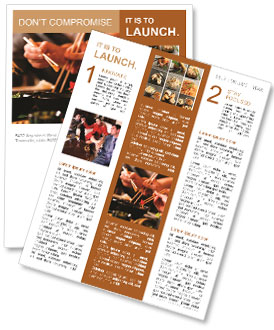 People carry food with chopsticks Newsletter Template