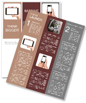 A hand is holding a modern mobile phone Newsletter Template
