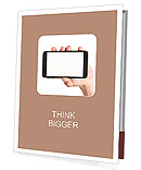 A hand is holding a modern mobile phone Presentation Folder
