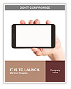 A hand is holding a modern mobile phone Word Template