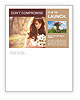 Charming bride looks at the bouquet Newsletter Template