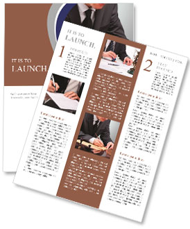 Important note businessman Newsletter Template