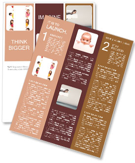 A group of children peeping Newsletter Template