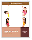 A group of children peeping Word Template