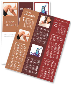 Masseur rubs his leg Newsletter Template