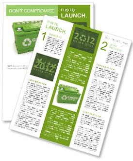 Icon for processing on a green background Newsletter Template