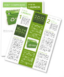 Icon for processing on a green background Newsletter Template