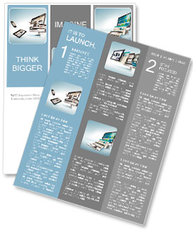 Web design on a monitor Newsletter Template