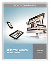 Web design on a monitor Word Template