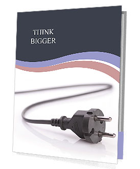 Fork electrical device on a white background Presentation Folder