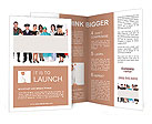 People of different professions are in the background presentation Brochure Template