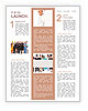 People of different professions are in the background presentation Newsletter Template