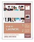 People of different professions are in the background presentation Poster Template