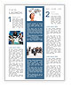 Business people standing in the form of a map of the world Newsletter Template