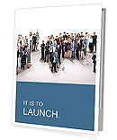 Business people standing in the form of a map of the world Presentation Folder