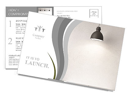 Old Lamp Postcard Template