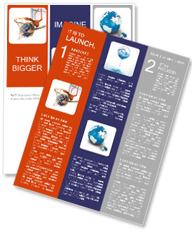 Planet in the basketball ring as a symbol of success Newsletter Template