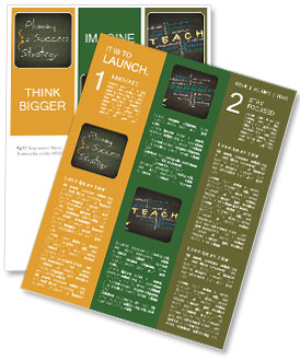 The concept of success is written on the blackboard Newsletter Template