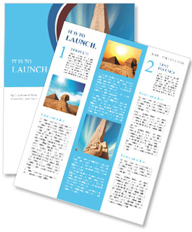 Tempelanlage Karnak in Luxor auf einem blauen Hintergrund Newsletter