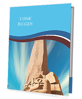 Karnak Temple Complex in Luxor on a blue background Presentation Folder
