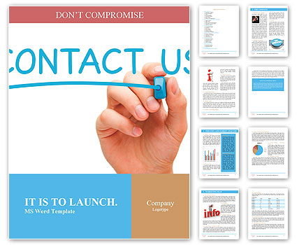 Hand writing Contact Us Word Template