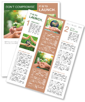 Father and Son give life to plants Newsletter Template