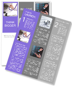 Serviceman testing a computer Newsletter Template